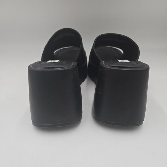 Steve Madden Y2k 90s Pepe Platform Wedges Slides Sandals Mules Black Size 10 - Picture 4 of 7